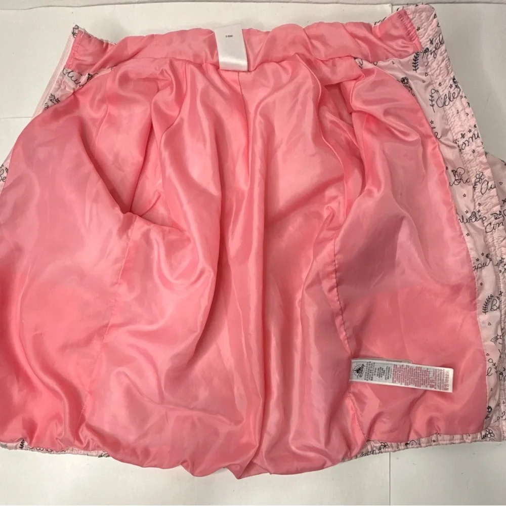 Disney Store Pink Quilted Girls Size 9/10 Coat‎ Puffer Jacket Princess Names